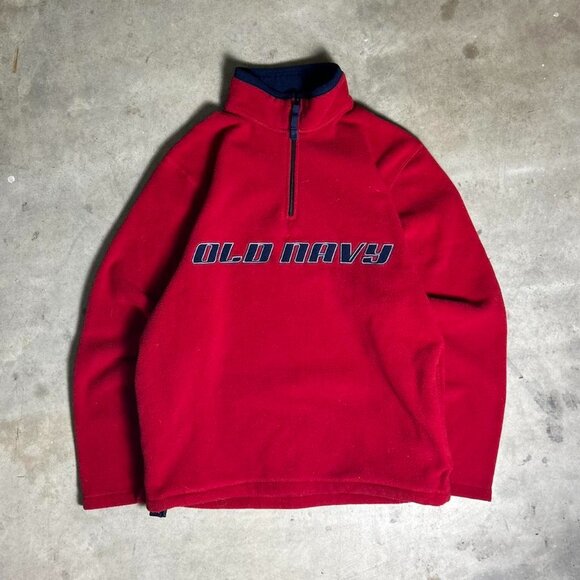 Vintage Y2K Old Navy 2000s Quarter Zip Jacket - Picture 1 of 5